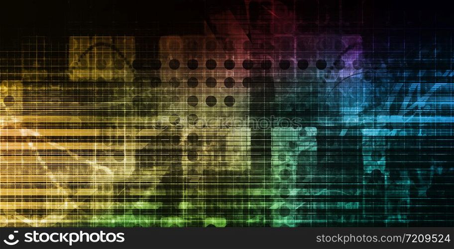 Futuristic Abstract as a Technology Background Art. Futuristic Abstract