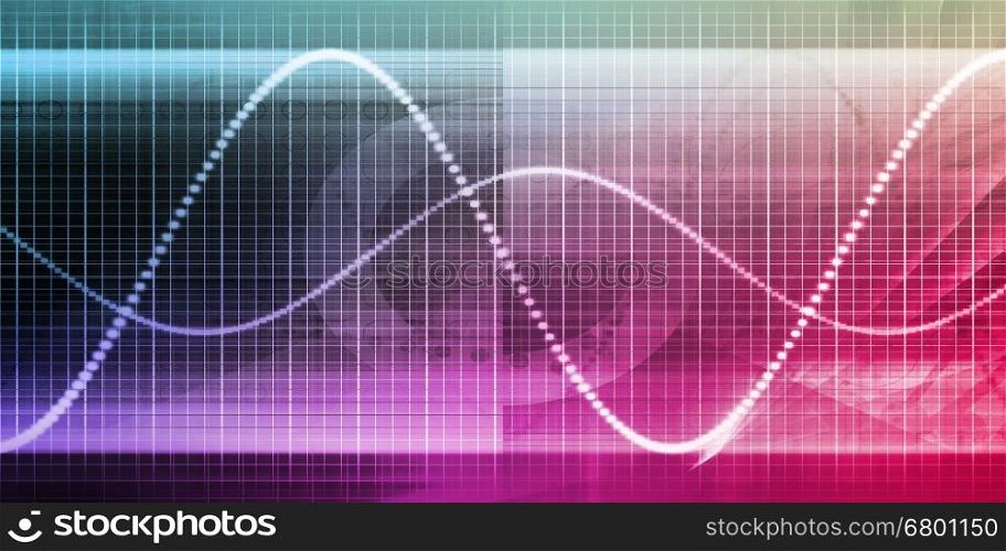 Futuristic Abstract Background with Data Management Chart. Futuristic Abstract