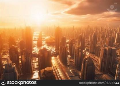 Futuristic and highly tech city. Space science. Generate Ai. Futuristic and highly tech city. Generate Ai