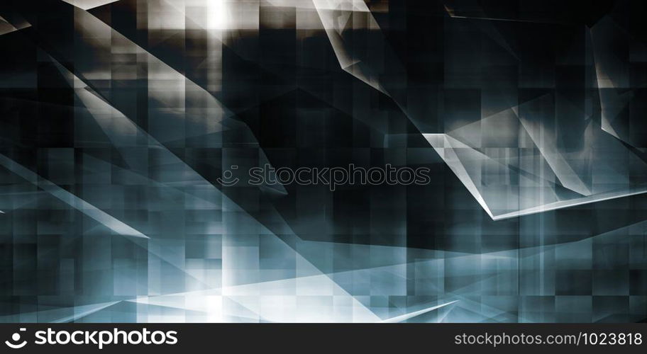 Futuristic Background with Blocks of Data as Tech Theme. Futuristic Background