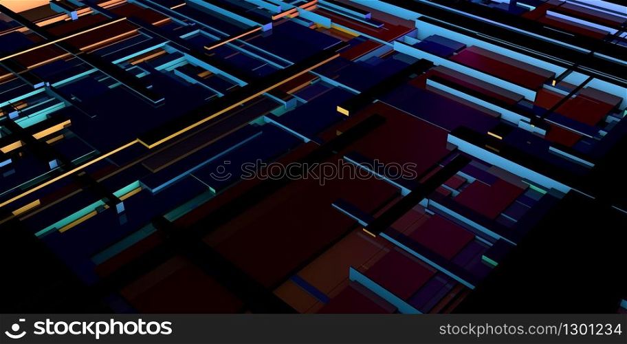 Futuristic Background with Technology Integration System Abstract. Futuristic Background
