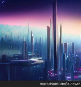Futuristic cityscape - generative ai