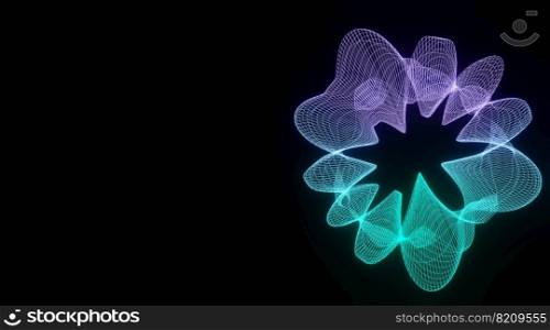 Futuristic colorful sphere of lines. Network connection big data. Abstract technology background. Place for text. 3d rendering. Futuristic colorful sphere of lines. Network connection big data. Abstract technology background. Place for text. 3d rendering.