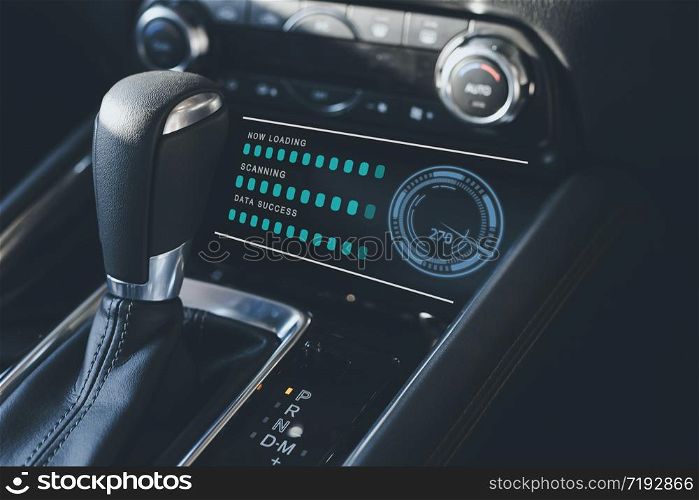 futuristic interface dashboard digital ai connection iot gear for driver transmission gear box stick shift shifting manual speeding scanning download data success to travel tourism inspiration tourist