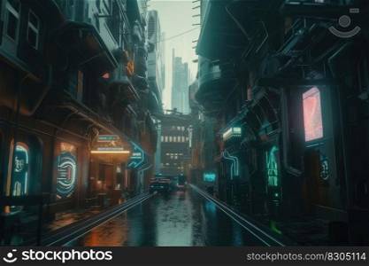 Futuristic London clean look created with generative AI technology