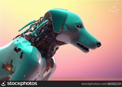 Futuristic robot dog. Future machine. Generate Ai. Futuristic robot dog. Generate Ai