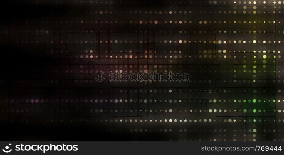 Futuristic Technology Background with Glowing Data Nodes. Futuristic Technology Background
