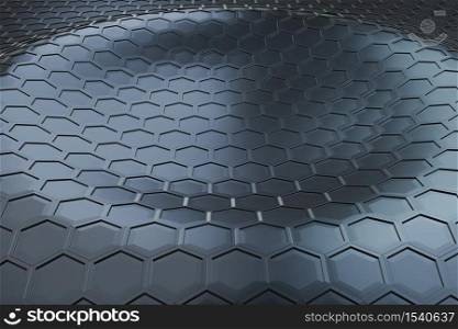 Futuristic Technology Wave Hexagon Pattern Modern Background 3d rendering
