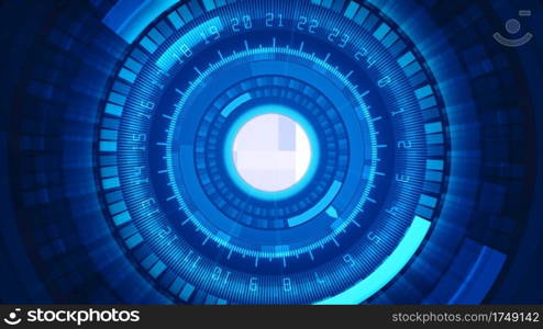 Futuristic user interface HUD, Detailed digital abstract background, Cyber technology display holographic concept