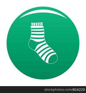 Fuzzy sock icon. Simple illustration of fuzzy sock vector icon for any design green. Fuzzy sock icon vector green