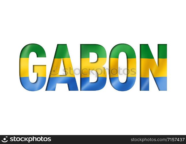 gabonese flag text font. gabon symbol background. gabonese flag text font