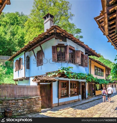 Gabrovo, Etar, Bulgaria - 07.27.2019. Gabrovo, Etar, Bulgaria ? 07.27.2019. Craftsman street in the Etar Architectural Ethnographic Complex in Bulgaria on a sunny summer day. Craftsman street in the Etar village, Bulgaria