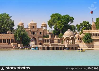 Gadsisar (Gadisagar) lake in Jaisalmer, Rajasthan, India