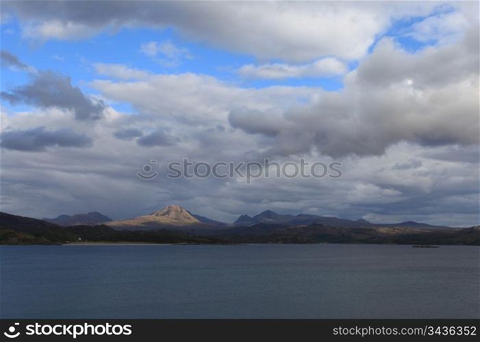 Gailoch peninsular over looking Ben Eighe Mountain Range