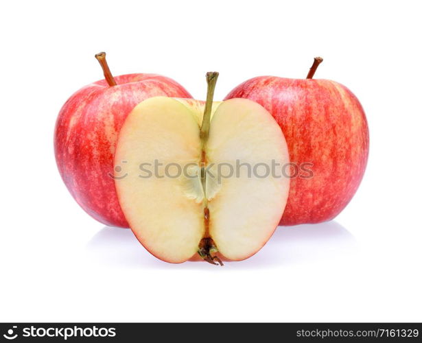 Gala apples isolate on white background