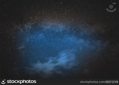 Galaxy stars night sky. Galaxy stars in night sky. Space astrophotography. Galaxy stars night sky