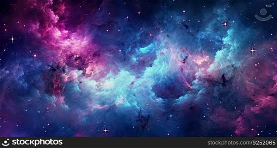 Galaxy texture with stars and beautiful nebula in the background, in the style of dark pink and dark gray by generative AI