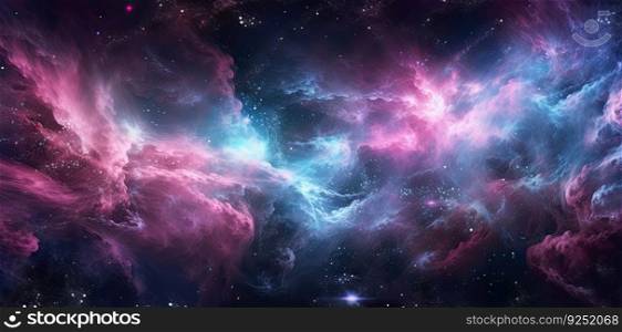 Galaxy texture with stars and beautiful nebula in the background, in the style of dark pink and dark gray by generative AI