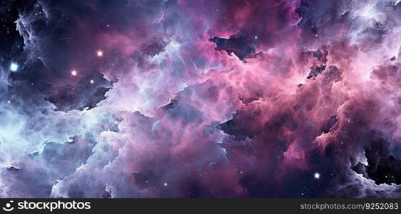 Galaxy texture with stars and beautiful nebula in the background, in the style of dark pink and dark gray by generative AI