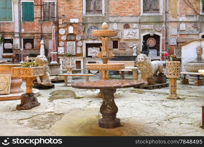 Gallery of antiquity under the open sky in Venice, Italy