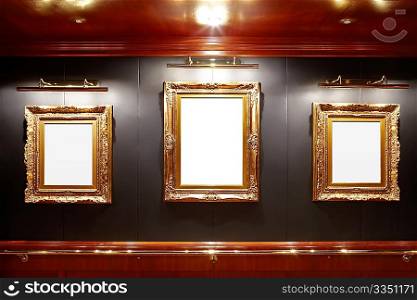 Gallery with blank frames