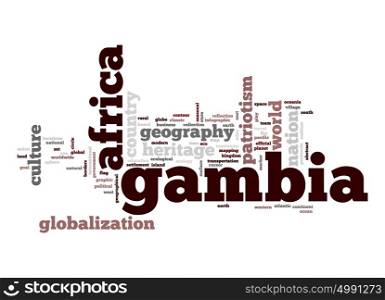 Gambia word cloud