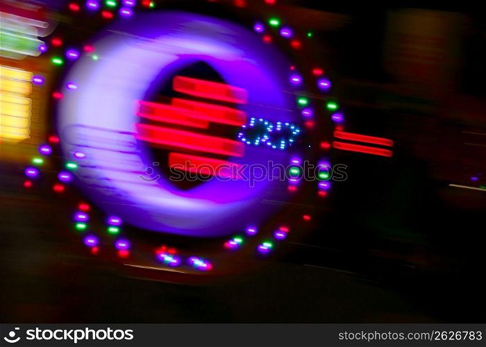 Gambling casino motion blur colorful blurry vivid lights