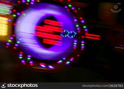Gambling casino motion blur colorful blurry vivid lights