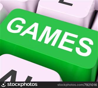 Games Key Showing Online Gaming Or Gambling