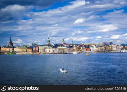Gamla Stan landscape panoramic view in Stockholm, Sweden. Gamla Stan landscape in Stockholm, Sweden