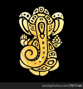 Ganapati. Hindu God Ganesha.. Ganapati. Hindu God Ganesha Hand drawn painting Illustration