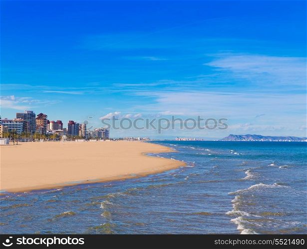 gandia beach in mediterranean sea spain