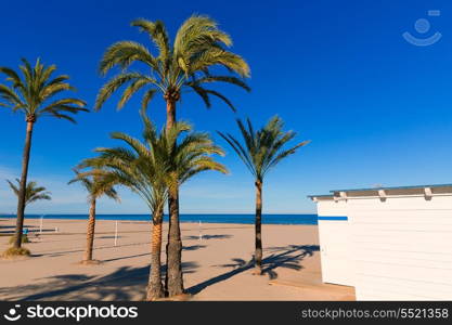 Gandia beach playa nord in Valencia at Mediterranean Spain