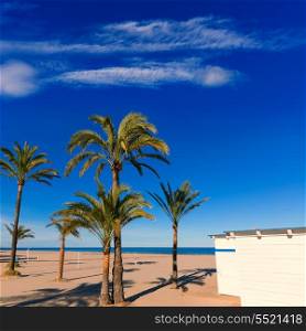 Gandia beach playa nord in Valencia at Mediterranean Spain