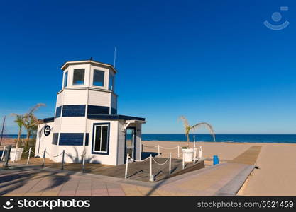 Gandia beach playa nord in Valencia at Mediterranean Spain