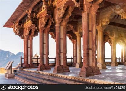 Ganesh Pol Hall in Amber Fort Jaipur, India.
