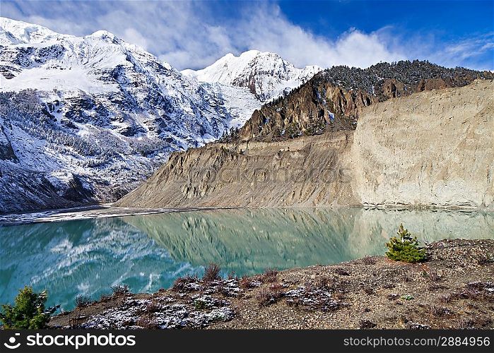 Gangapurna lake, Annapurna area, Himalaya, Nepal