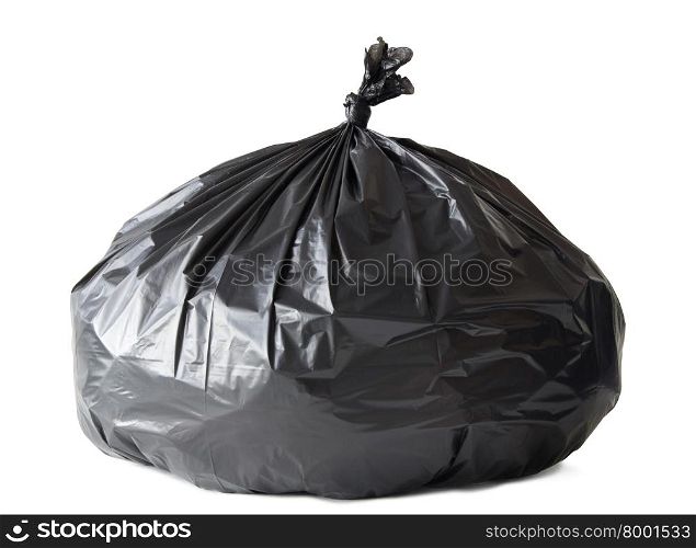 Garbage bag isolated on white with clipping path