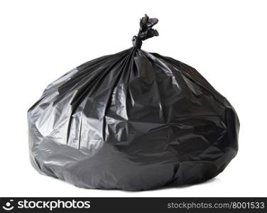 Garbage bag isolated on white with clipping path
