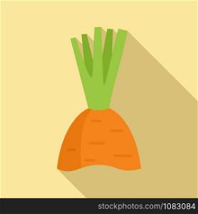 Garbage carrot icon. Flat illustration of garbage carrot vector icon for web design. Garbage carrot icon, flat style