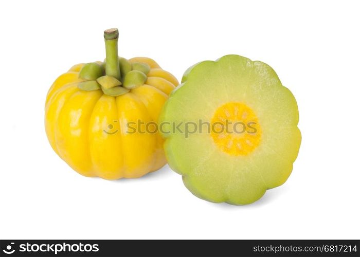 Garcinia Cambogia isolated on white background with path