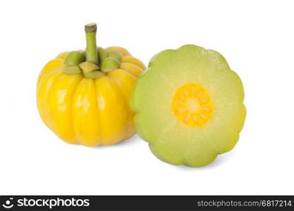 Garcinia Cambogia isolated on white background with path