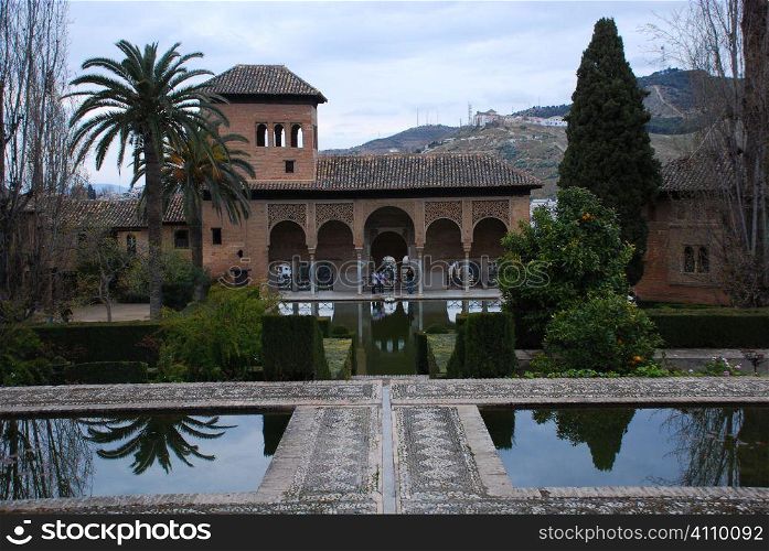 Garden at the Alhambra, Granada, Andalusia, Spain
