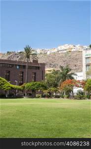 garden full of architecture on the island of La Gomera in the Canary Islands
