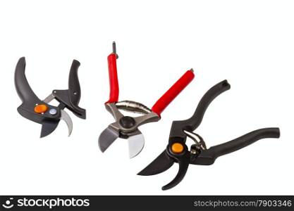 garden secateurs isolated on a white background