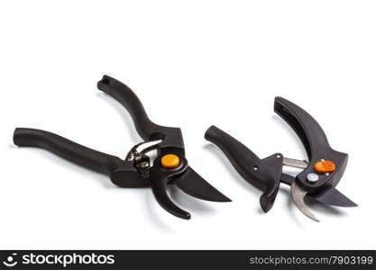 garden secateurs isolated on white background