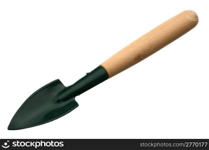 Garden spade is isolated on a white background
