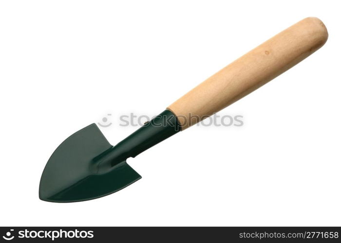 Garden spade is isolated on a white background