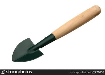 Garden spade is isolated on a white background