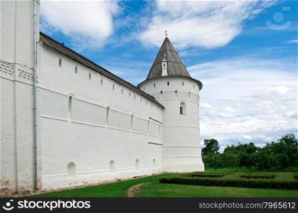 Garden Tower .Kremlin of ancient town of Rostov Veliky.Russia